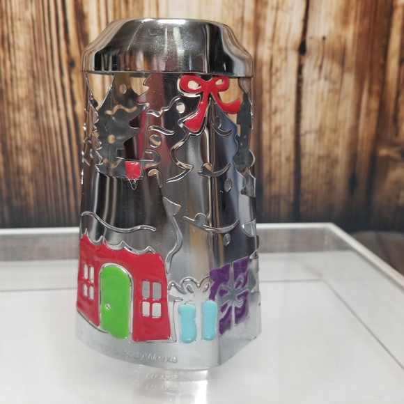 Bath & Body Works Christmas Set of 2 Silver Candle & Soap Holder Holiday Set - Picture 9 of 16